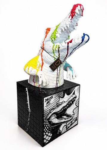 Daluxe Art - 1999 • XXL Pop Art Crocodile Display – 75 cm