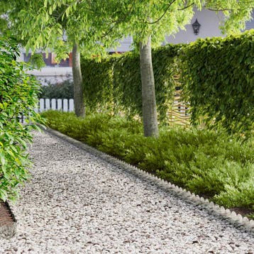 vidaXL Gazonrand 50 pcs 103 x 15 cm Staal Zilverkleurig, Verzenden, Nieuw