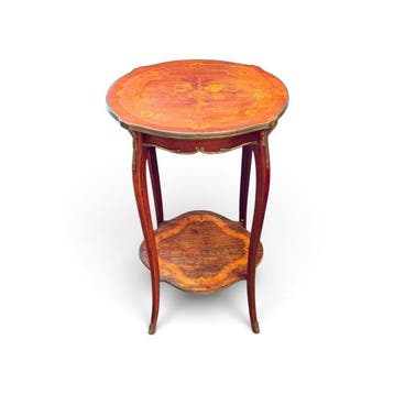 Table dappoint - Louis XV - Bois, Laiton - Marqueterie