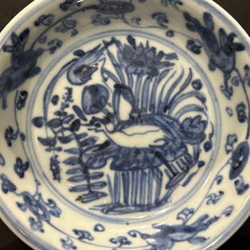 Bord - Porselein - Ming porselein brushwash