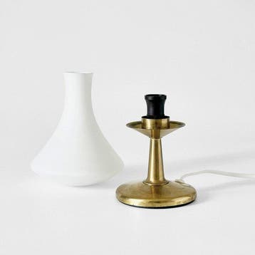 ASEA - Lampe de table - E1188 - Laiton, verre opalin - ASEA, Antiek en Kunst