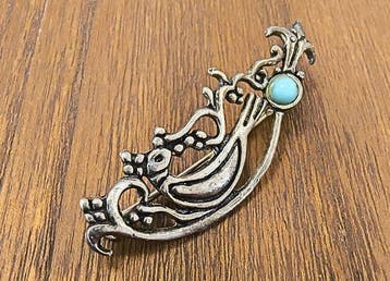 Sans prix de réserve - Broche Argent - Turquoise, Bijoux, Sacs & Beauté