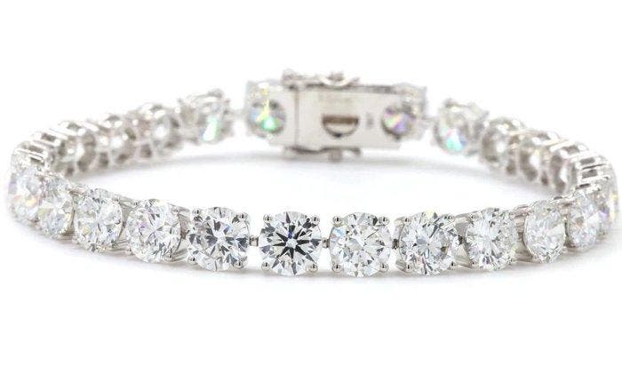 Armband - 18 karaat Witgoud - 24.90ct. tw. Diamant, Bijoux, Sacs & Beauté, Bracelets