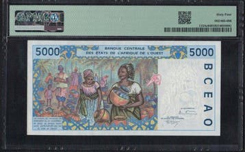 West-Afrikaanse Staten / Ivoorkust. - 5000 Francs 1994 -