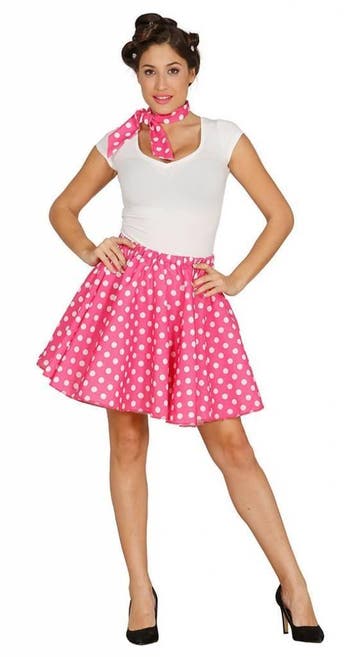 Grease Kostuum Set Roze 50s Dames L, Verzenden, Nieuw