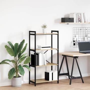 vidaXL Boekenplank Sonoma Eik 60 x 30 x 120 cm Bewerkt hout, Verzenden, Nieuw