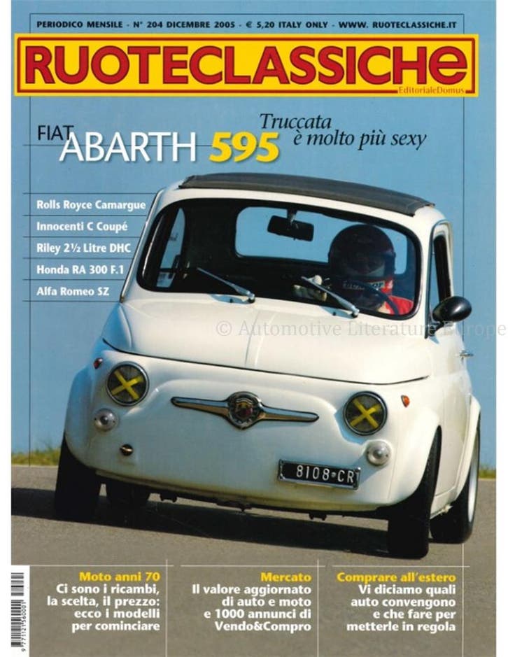 2005 RUOTECLASSICHE MAGAZINE 204 ITALIAANS, Boeken, Auto's | Folders en Tijdschriften, Ophalen of Verzenden