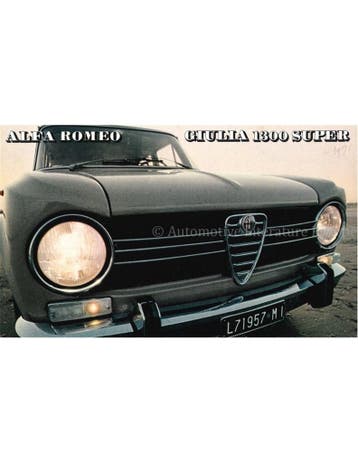 1971 ALFA ROMEO GIULIA 1300 SUPER BROCHURE NEDERLANDS, Ophalen of Verzenden