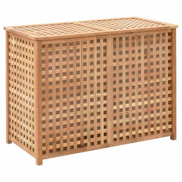 vidaXL Wasmand 87,5x46x67 massief walnotenhout, Verzenden, Nieuw