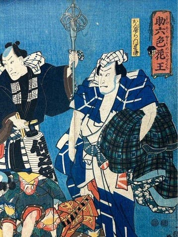 Utagawa Kunisada — Sukeroku, Kabuki Scene Ukiyo-e woodblock