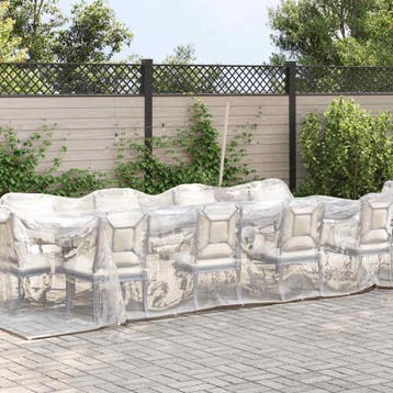 vidaXL Doorzichtig zeildoek met zeilringen 3x8 m, Verzenden, Nieuw