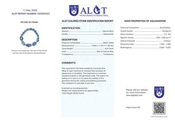 ALGT-gecertificeerd - Meesterlijke natuurlijke aquamarijn, Verzamelen, Mineralen en Fossielen
