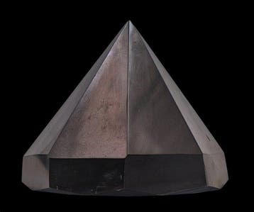 Grand tourmaline noire à 8 facettes, pyramide génératrice,