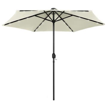vidaXL Parasol met LED-verlichting en aluminium paal 270 cm, Verzenden