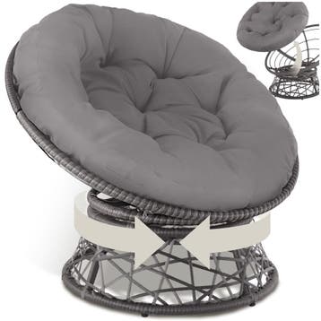 Wicker fauteuil Gargano draaibaar - grijs, Tuin en Terras, Verzenden, Nieuw
