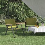 vidaXL Campingstoelen 2 st 54x43x59 cm oxford stof groen, Verzenden