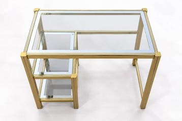 Zevi - Schrijftafel - Aluminium, Glas - Italiaanse, Antiek en Kunst