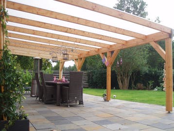 Douglashouten veranda muurplaatsing, Tuin en Terras, Overkappingen, Verzenden, Nieuw