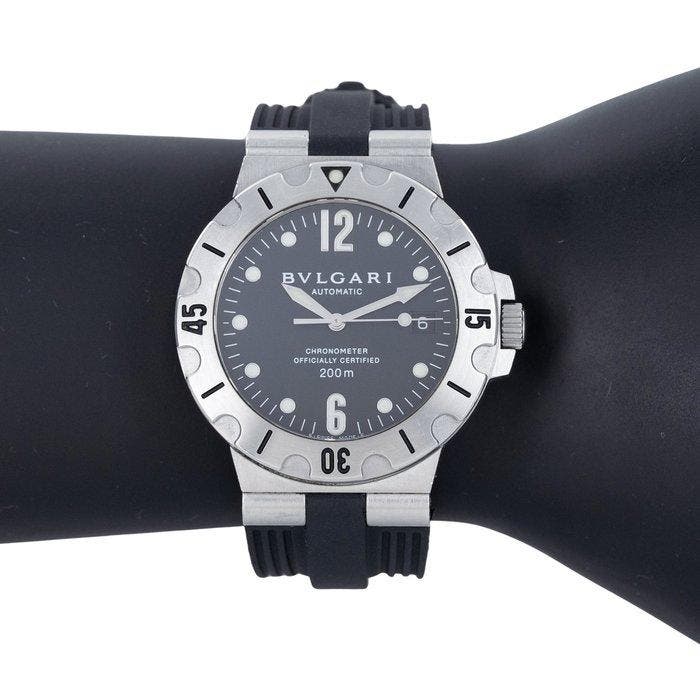 Bvlgari - Diagono Scuba Date - Zonder minimumprijs - SD38S -, Handtassen en Accessoires, Horloges | Heren