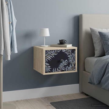 vidaXL Wandkastje voor Bed DOKKUM Sonoma Eiken 36 x 33 x 25, Verzenden