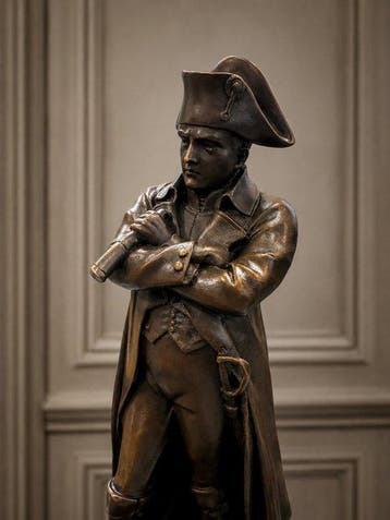 Sculpture, Imposante Napoleon Bonaparte - 30.5 cm - Bronze,, Antiquités & Art