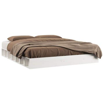 Massief houten bed 140x200 | -59% Retour Deal | Goedkoper..., Huis en Inrichting, Gebruikt, Verzenden, Wit, Tweepersoons