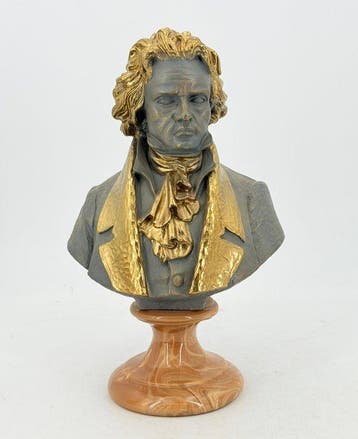 Figuur - Ludwig van Beethoven - Marmer, Composiet, Antiek en Kunst