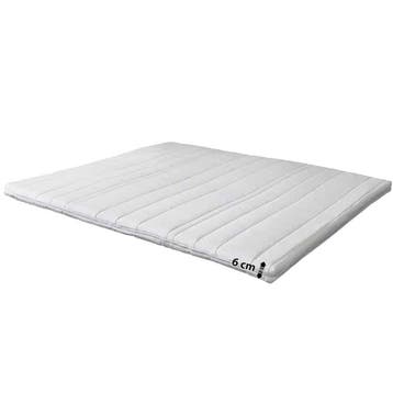 Topdekmatras HR50 - Aloë Vera - 6 cm, Huis en Inrichting, Nieuw, Wit