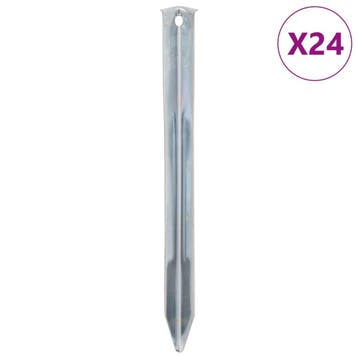 vidaXL Tentharingen 24 st Ø20 mm 22 cm gegalvaniseerd staal, Verzenden