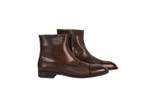 TESTONI - 8 UK - 42 IT - Piuma Brown Ankle Boot Shoes Calf