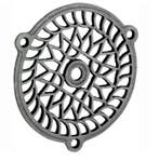 Luchtrooster Versailles 16cm ijzer blank, Doe-het-zelf en Bouw, Nieuw