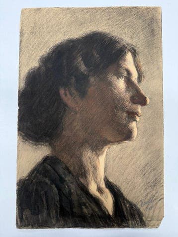 Ernst Henseler (1852-1940) - Ohne Titel (Porträt einer Dame)