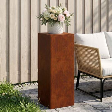 vidaXL Plantenstand Roestkleurig 30 x 30 x 80 cm weervast, Verzenden, Nieuw
