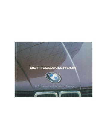 1982 BMW 3 SERIE INSTRUCTIEBOEKJE DUITS