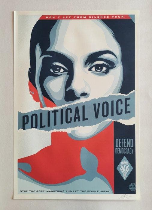 Shepard Fairey (OBEY) (1970) - Political Voice, Antiquités & Art, Art | Objets design