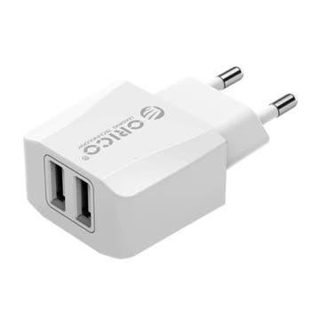 Dual 2x Port USB Stekkerlader - 2.1A Muur Oplader, Verzenden