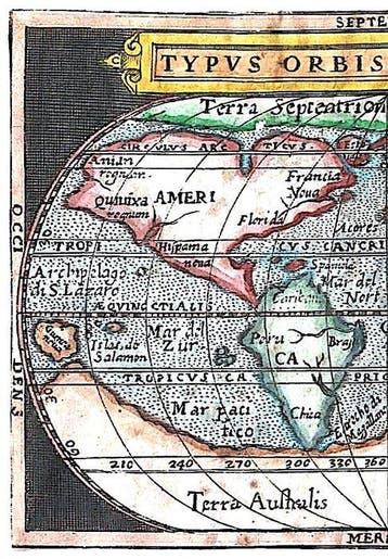 World map - .; Ortelius - Typus orbis Terrarum - 1651-1660, Nieuw