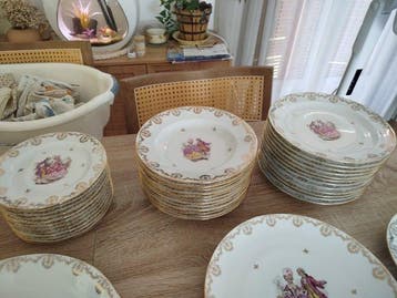 L.P - Porcelaine Limoges - Tafelservies voor 12 (48) - Haute