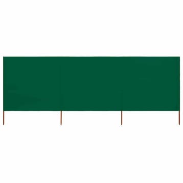 vidaXL Windscherm 3-panelen 400x80 cm stof groen, Tuin en Terras, Verzenden, Nieuw