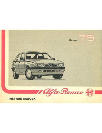 1990 ALFA ROMEO 75 INSTRUCTIEBOEKJE NEDERLANDS, Ophalen of Verzenden