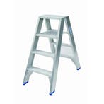 Solide dubbele trapladder 2×4 treden – 1.00m, Ophalen of Verzenden, Nieuw, Trap, Minder dan 2 meter