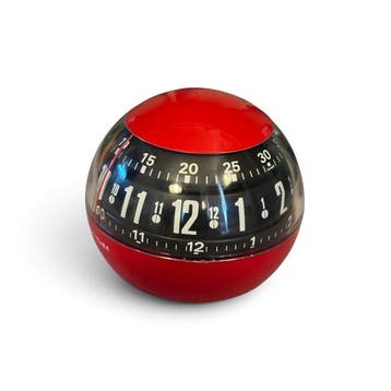 Wekker - Rhythm Ref. 85601 Space Age Ball Alarm Clock – Red