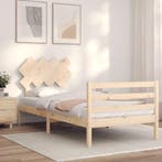 vidaXL Bedframe met hoofdbord massief hout 90x200 cm, Verzenden