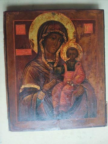 Icoon - Moeder Gods van Smolensk - Hout