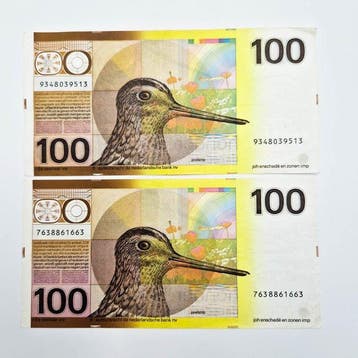 Nederland. - 2 x 100 Gulden - 1977 - PL104 (Zonder