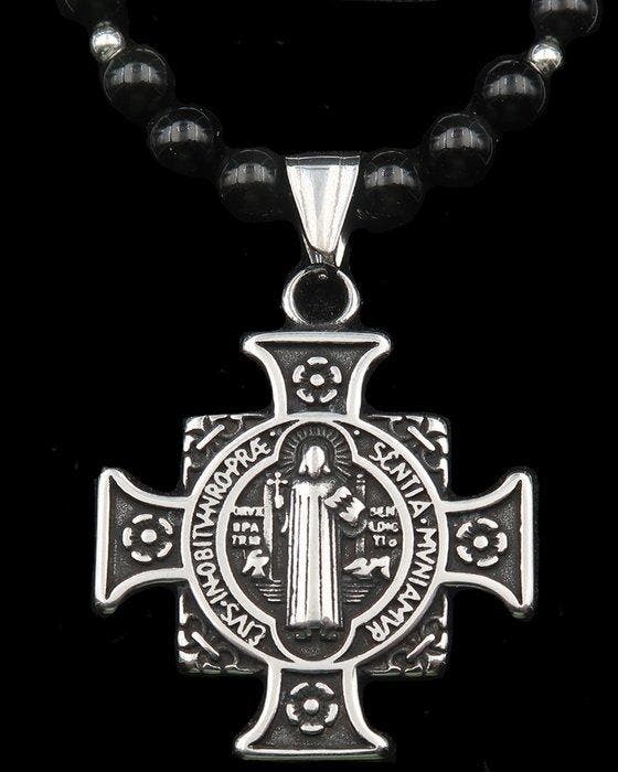 Exorcismeketting: Het Fortkruis van Sint-Benoît in obsidiaan, Antiek en Kunst, Antiek | Boeken en Manuscripten