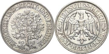 5 Reichsmark 1928 (MuntenenBankbiljetten-Duitslandvanaf1871), Verzenden