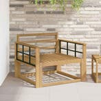 vidaXL Buiten Midden Sofa Massief Acacia Hout Wit, Maison & Meubles, Canapés | Repose-pieds & Poufs, Verzenden
