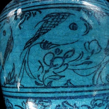 Islamitisch - Art Kashan - Grote vaas met turquoise glazuur