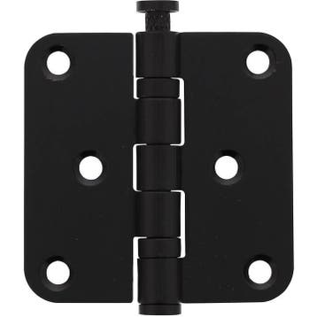 Kogellagerscharnier 76x76mm RVS mat zwart afgerond tot 50..., Doe-het-zelf en Bouw, Hang- en Sluitwerk, Ophalen of Verzenden, Nieuw